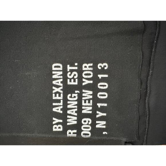 T by Alexander Wang Black Waffle Jersey Rib Combo Cap Sleeves Top Size Medium - Picture 14 of 14